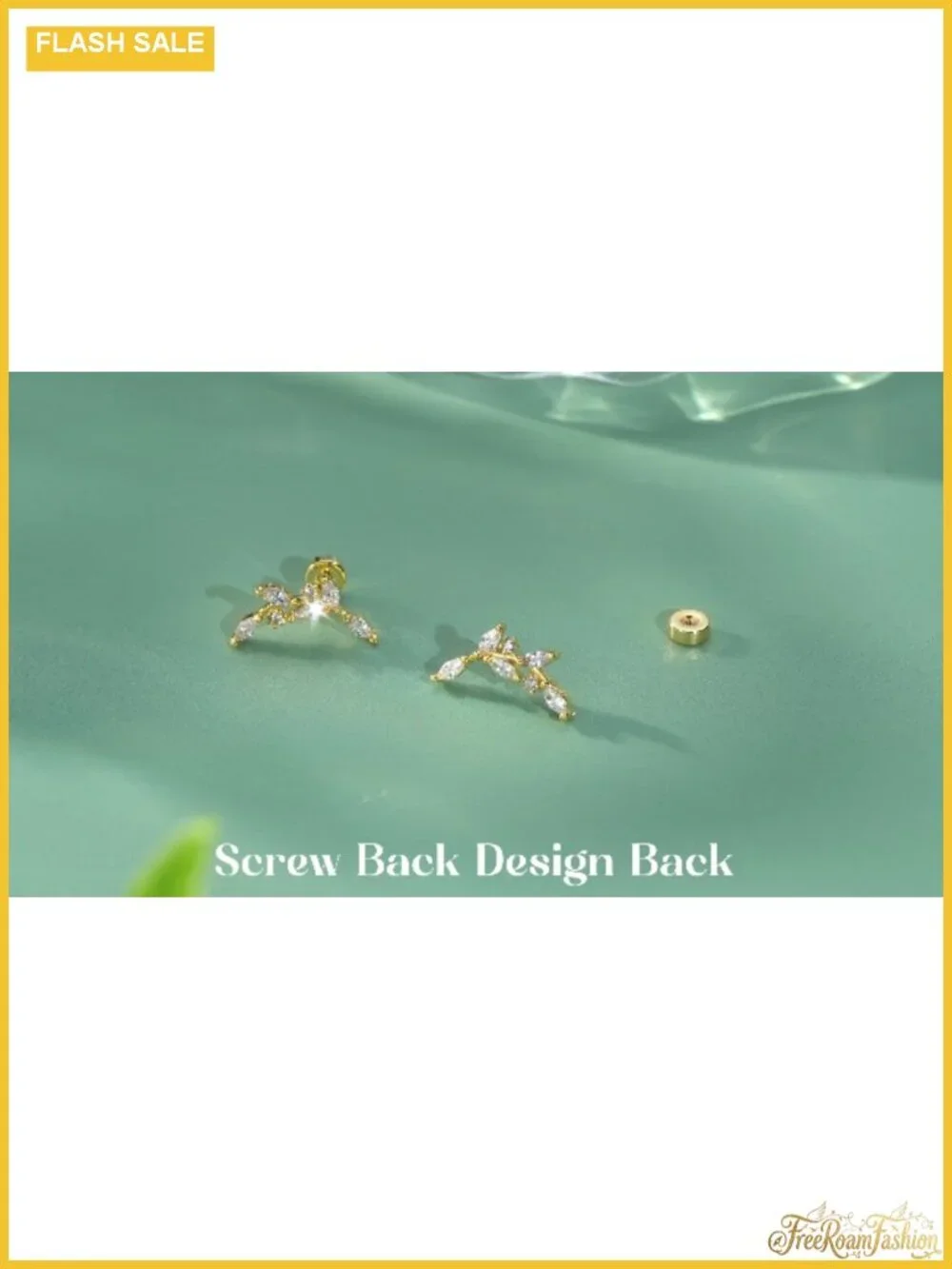 Hypoallergenic Flat Back Earrings for Women 20G Stud & Hoop Set